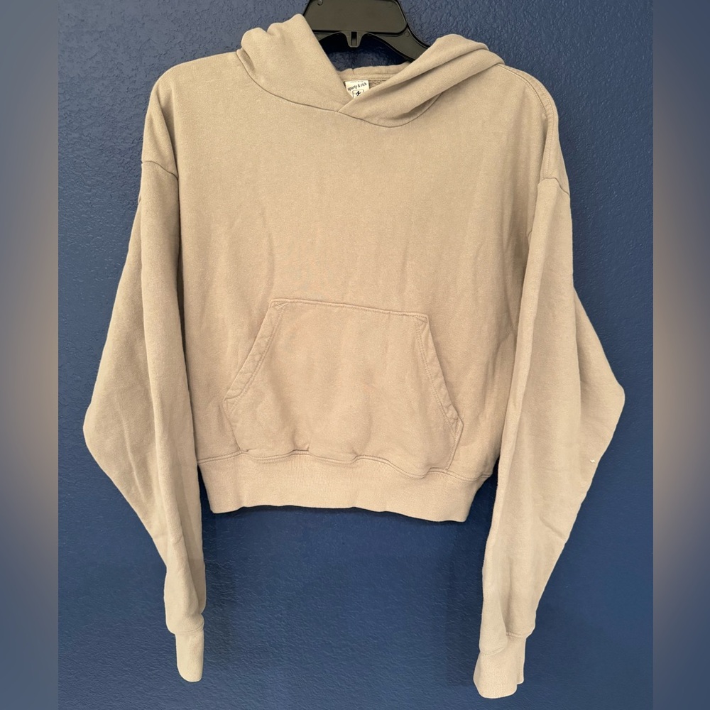 Sporty & Rich Women’s Cream Cotton Hoodie Size Small - Picture 3 of 7